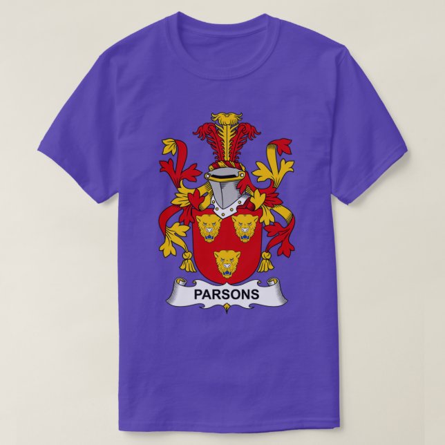 Camiseta Parsons Coat of Arms Family Crest  (Frente do Design)