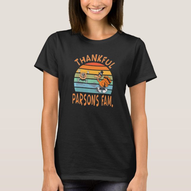 Camiseta Parsons Family  Thanksgiving Reunion Party (Frente)