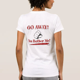 Camiseta PARTA! Você incomoda-me! Vermelho - traseiro