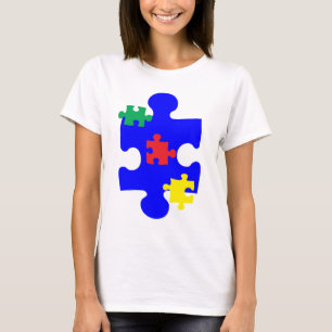 Camiseta Parte Awarness do quebra-cabeça do autismo