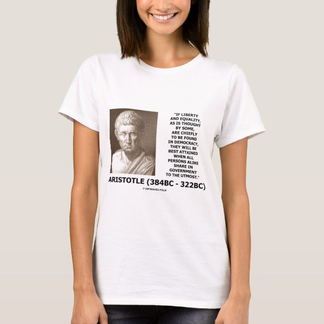 Camiseta Parte da democracia da igualdade da liberdade de (Frente)
