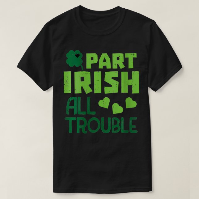 Camiseta Parte das Mulheres Irlandesa Tudo Problema Diverti (Frente do Design)