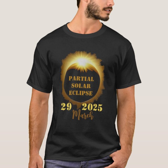 Camiseta Parte de Visualização do Eclipse Solar Parcial 202 (Frente)