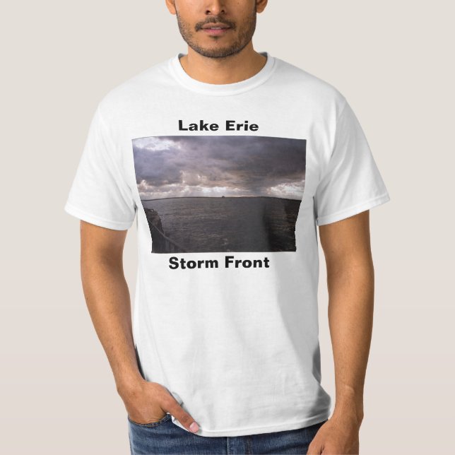 Camiseta Parte dianteira da tempestade do Lago Erie (Frente)