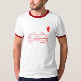 Camiseta Parte dianteira do esboço da aranha de Alfa Romeo