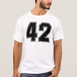 Camiseta Parte dianteira do número 42 e impressão da part
