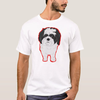 Camiseta Parte dianteira e bumbum do T de Shih-Tzu,