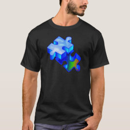 Camiseta parte do quebra-cabeça do autismo 3d
