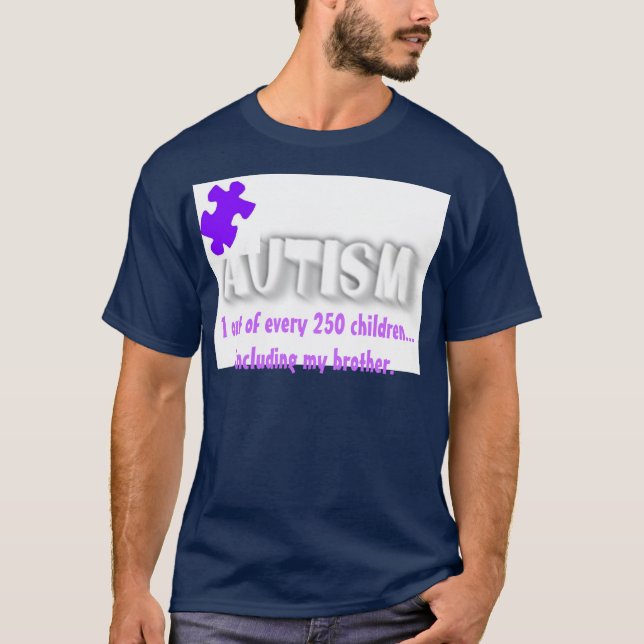 Camiseta Parte do quebra-cabeça do autismo para o irmão (Frente)