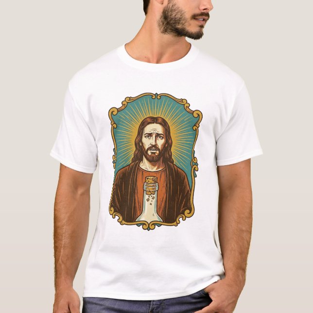 Camiseta Parte do Sommelier de Garrafa de Vinho com Rolha P (Frente)