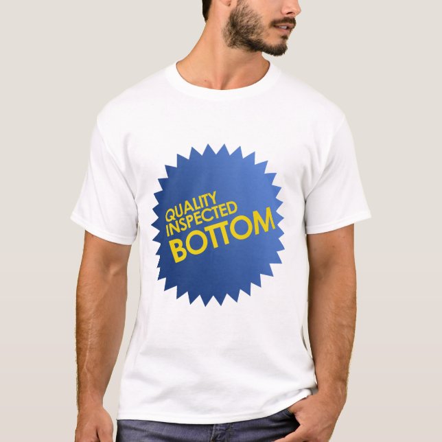 Camiseta Parte Inferior Inspecionada pela Qualidade (Frente)
