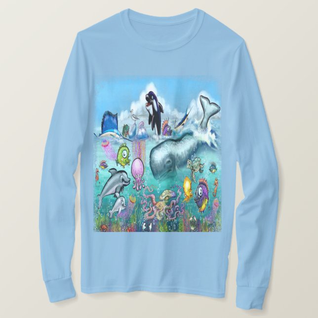 Camiseta Parte no mar (Frente do Design)