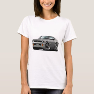 Camiseta Parte superior 1971-72 Cinzento-Preta da nova