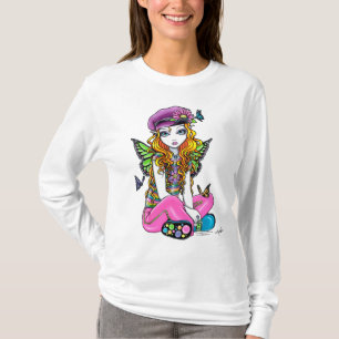 Camiseta Parte superior bonito "ensolarada" da fada da