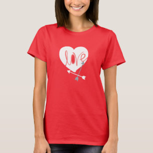 Camiseta Parte superior coral Funky do t-shirt das setas do