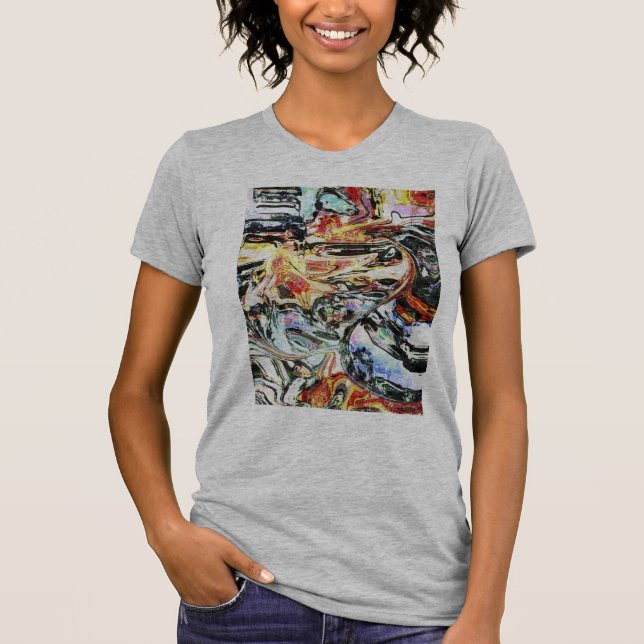Camiseta "Parte superior da arte das mulheres do sorvete (Frente)