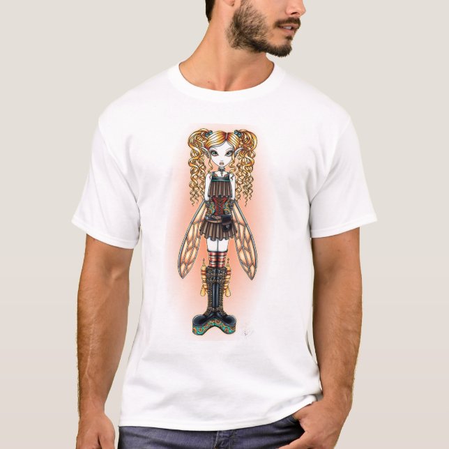 Camiseta Parte superior da fada de "Kayla" Steampunk (Frente)