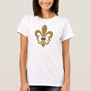 Camiseta parte superior da flor de lis