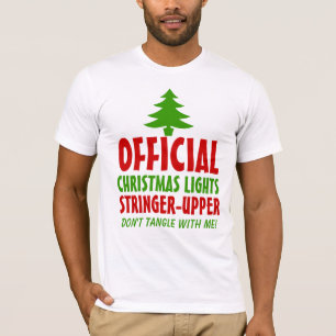 Camiseta Parte superior da longarina das luzes de Natal