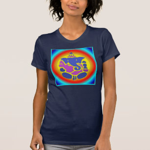 Camiseta Parte superior da mandala do arco-íris de Ganesha
