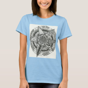 Camiseta Parte superior da mandala dos pontos