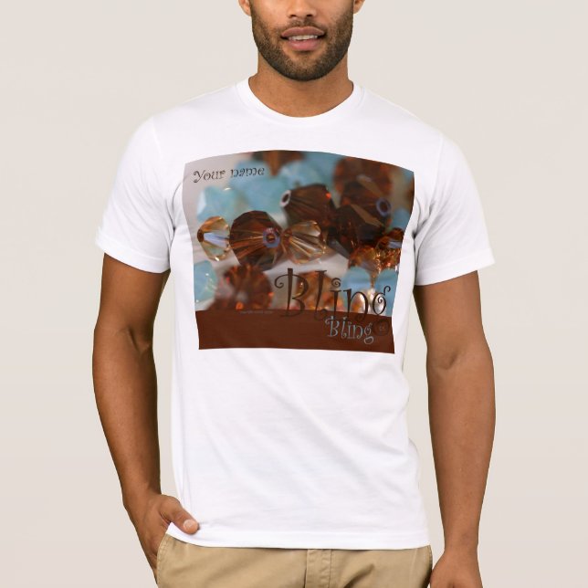 Camiseta Parte superior da menina de Bling Bling (Frente)