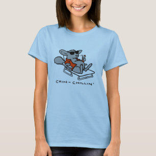 Camiseta Parte superior das senhoras do chinchillin da
