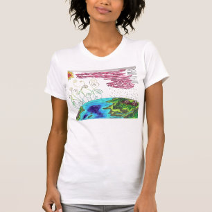 Camiseta Parte superior de Sleved do boné do ciclo da águ
