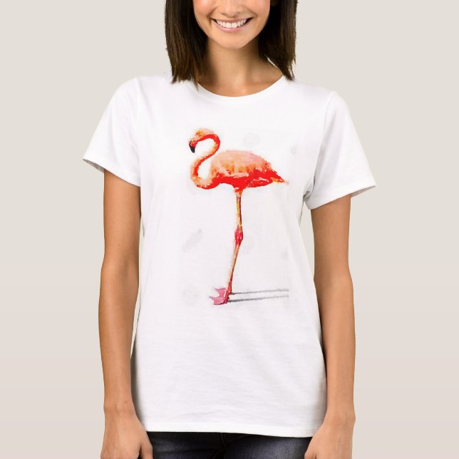 Camiseta Parte superior do Flowy das mulheres: Aguarela (Frente)
