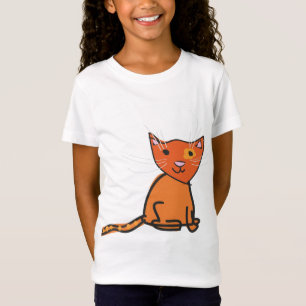 Camiseta Parte superior do gato do gengibre