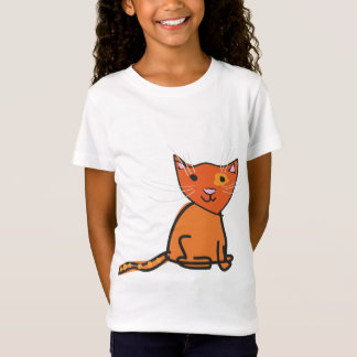 Camiseta Parte superior do gato do gengibre
