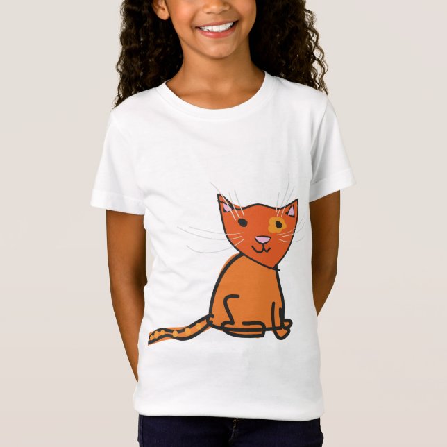Camiseta Parte superior do gato do gengibre (Frente)