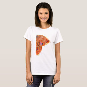 Camiseta Parte superior do t-shirt das mulheres escocesas