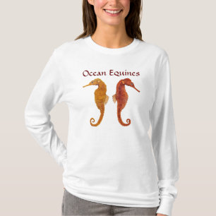 Camiseta Parte superior dos cavalos do oceano