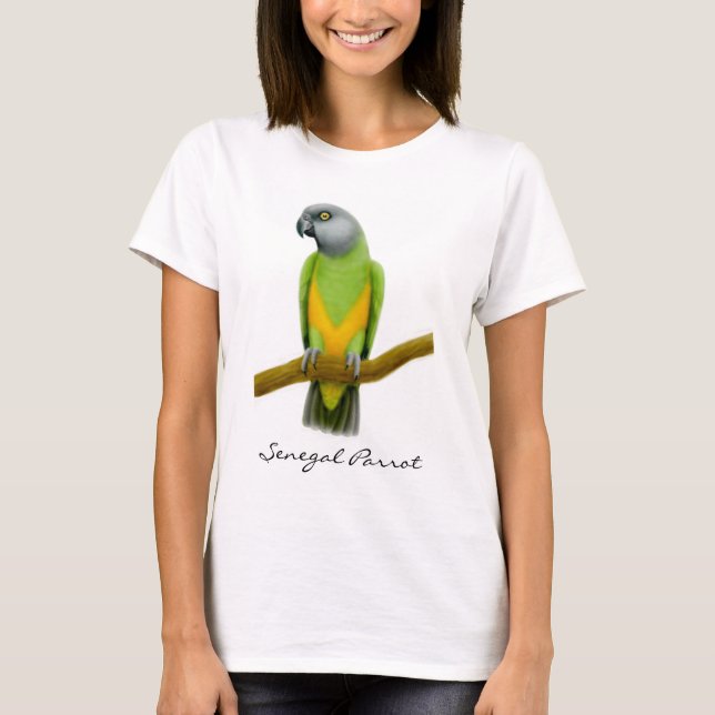 Camiseta Parte superior dos espaguetes do papagaio de (Frente)