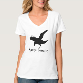 Camiseta Parte superior excêntrica das senhoras do corvo