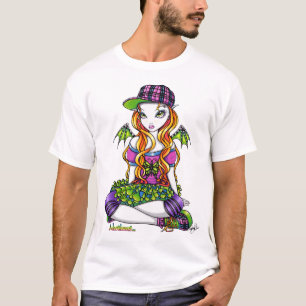 Camiseta Parte superior feericamente da arte do arco-íris