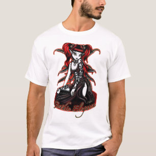Camiseta Parte superior feericamente Tattooed vermelho do
