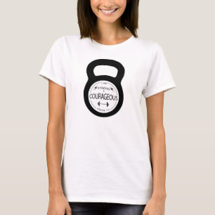 Camiseta Parte superior forte & corajosa do exercício da