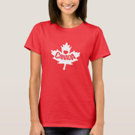 Camiseta Parte superior gráfica canadense das senhoras