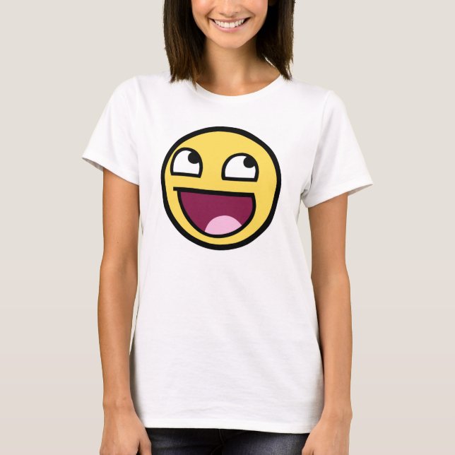 Camiseta Parte superior impressionante das senhoras da cara (Frente)