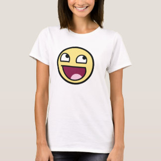 Camiseta Parte superior impressionante das senhoras da cara