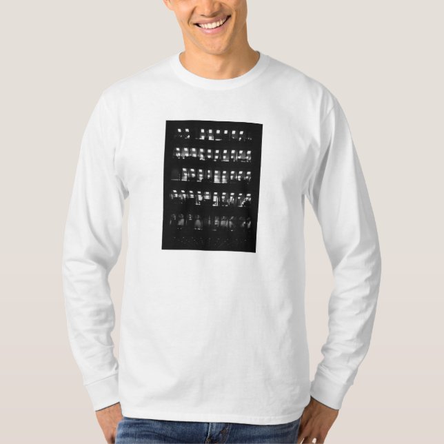 Camiseta Parte superior longa da Capa dos homens urbanos (Frente)