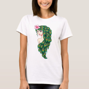 Camiseta Parte superior moderna da colheita da arte