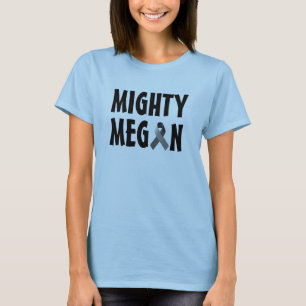 Camiseta Parte superior poderosa do azul de Megan