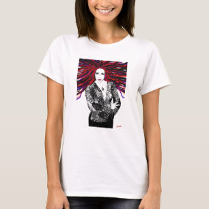 Camiseta Parte superior selvagem de Spaghaetti do cabelo de