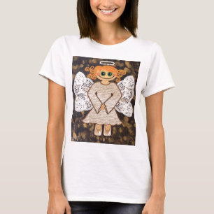 Camiseta Parte superior Strappy do design do anjo da terra
