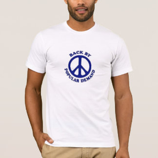 Camiseta Parte traseira da paz pelo azul popular de