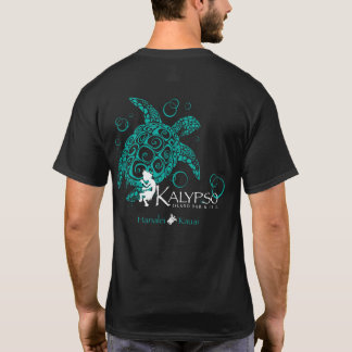 Camiseta Parte traseira dianteira da tartaruga de mar das