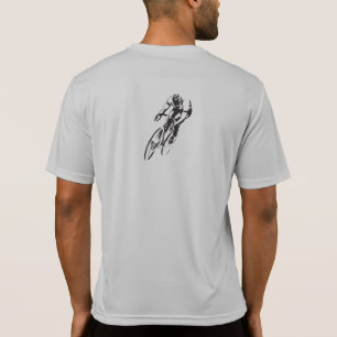 Camiseta Parte traseira do piloto da bicicleta da estrada